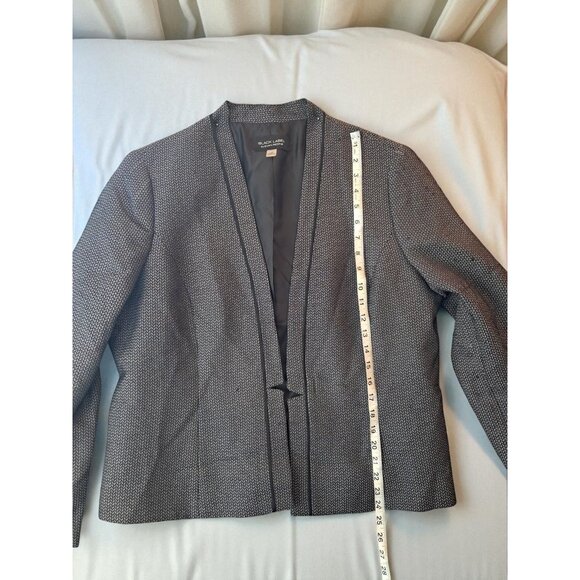 Women's Evan Picone Black Label Black/White Tweed Open Front Jacket - Picture 12 of 16